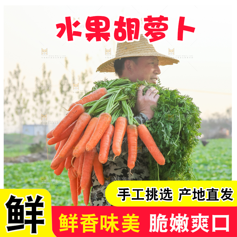 手里拿着胡萝卜