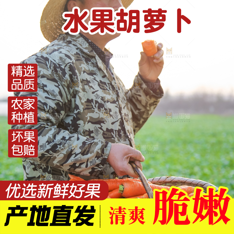 手里拿着胡萝卜