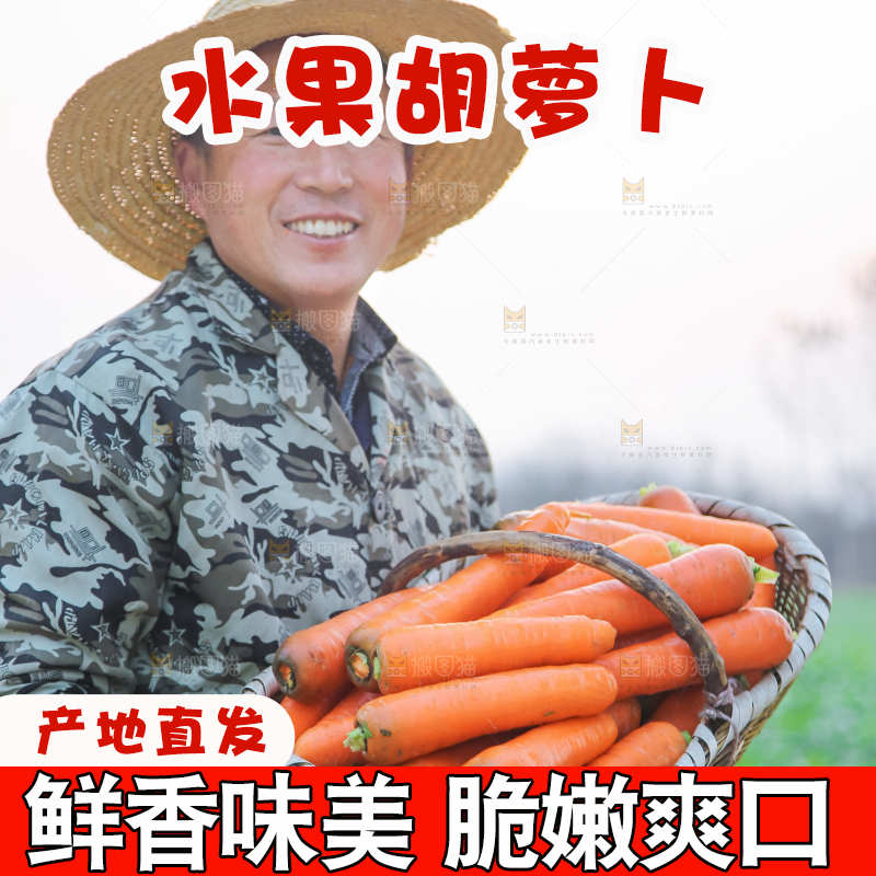 手里拿着胡萝卜