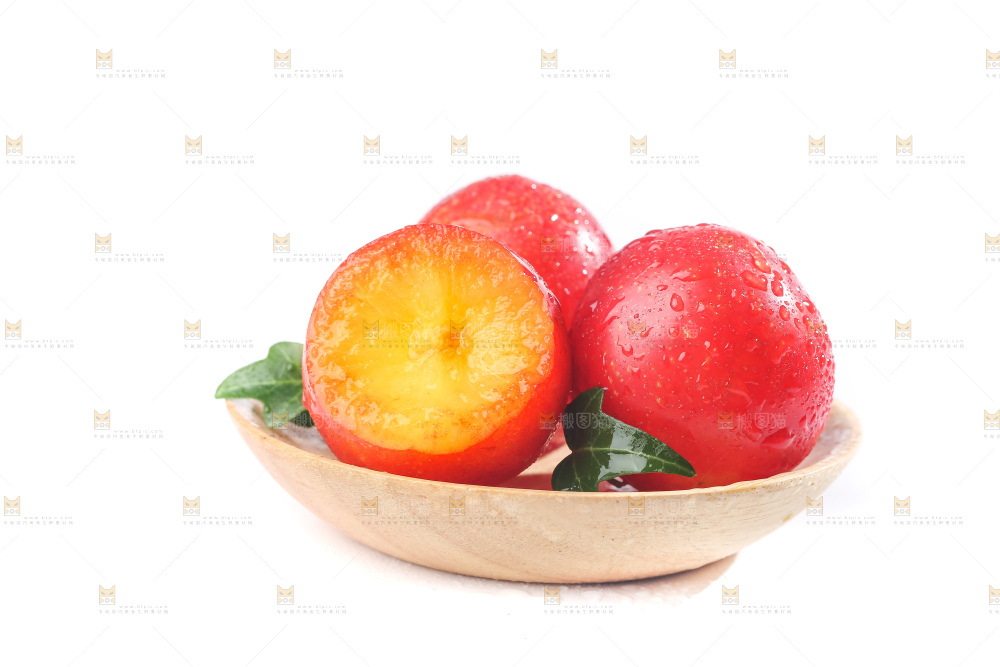 白底上的樱桃李