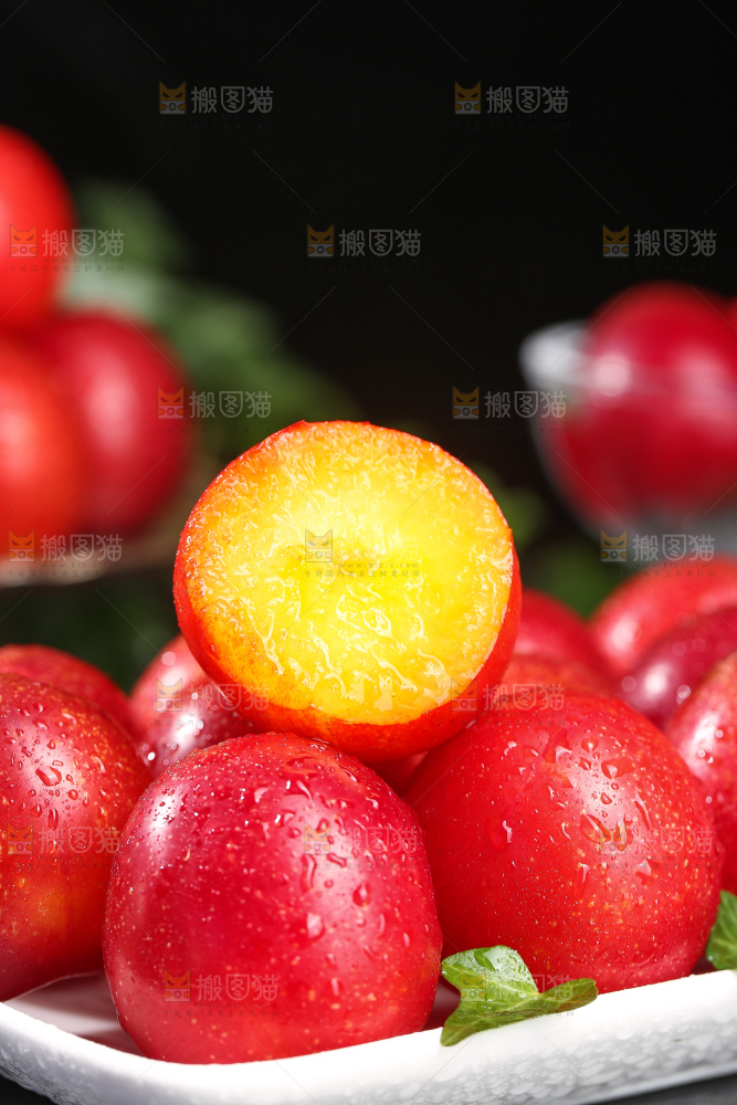 深底上的樱桃李