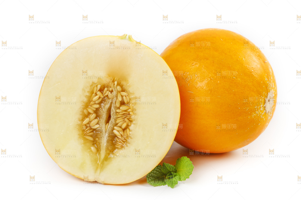 白底上的黄河蜜瓜
