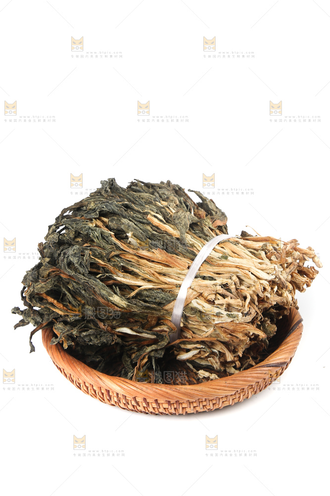 白底上的白菜干