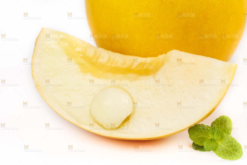 白底上的黄河蜜瓜
