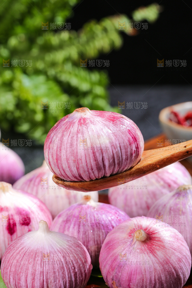 深底上的紫皮独蒜