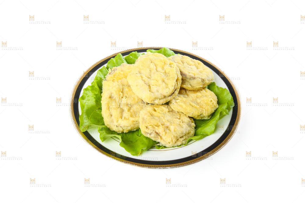 白底上的炸茄盒