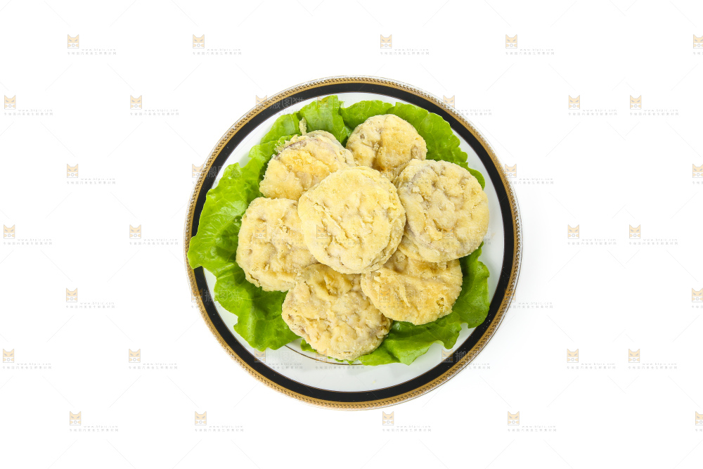 白底上的炸茄盒
