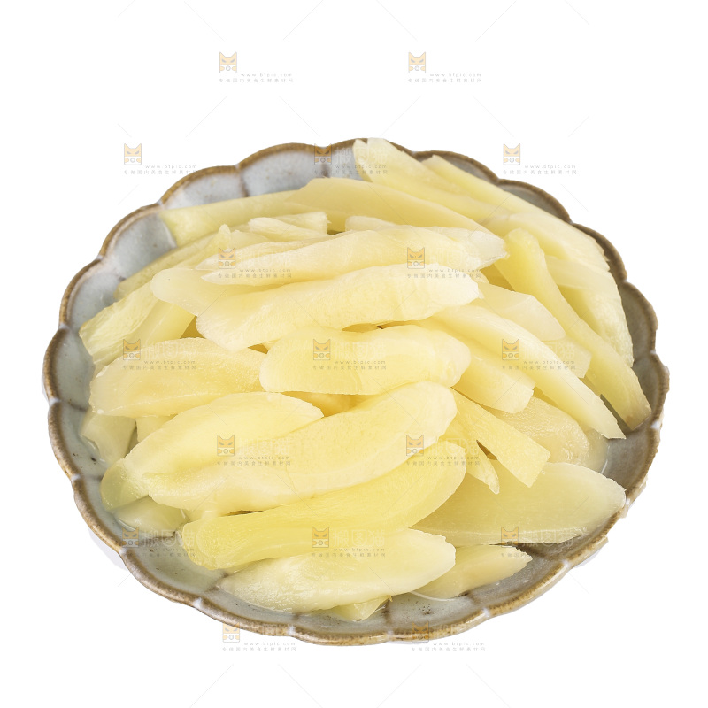 白底上的糖醋姜