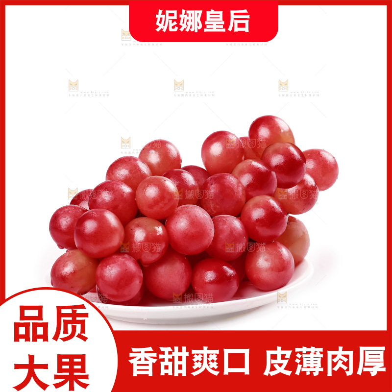 白底上的妮娜皇后葡萄