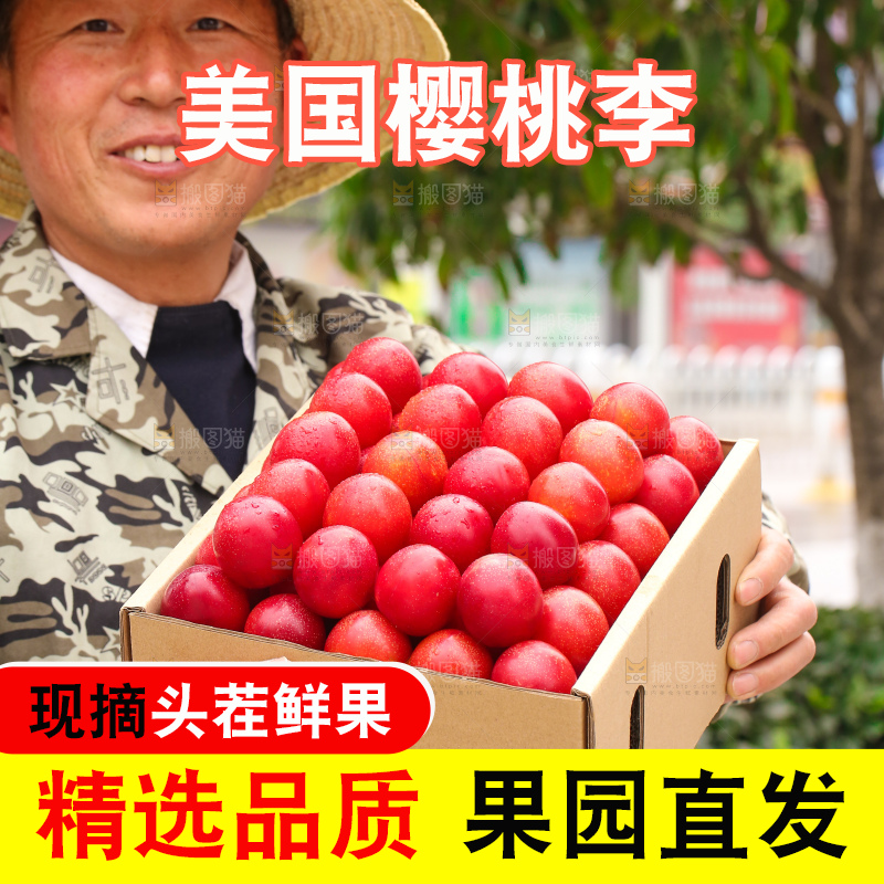 手里拿着樱桃李