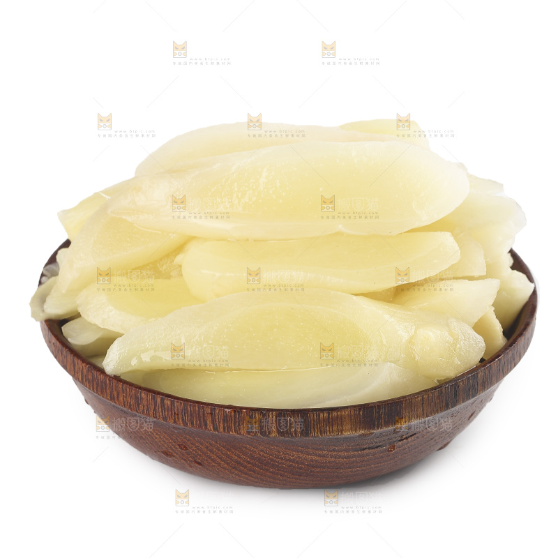 白底上的糖醋姜