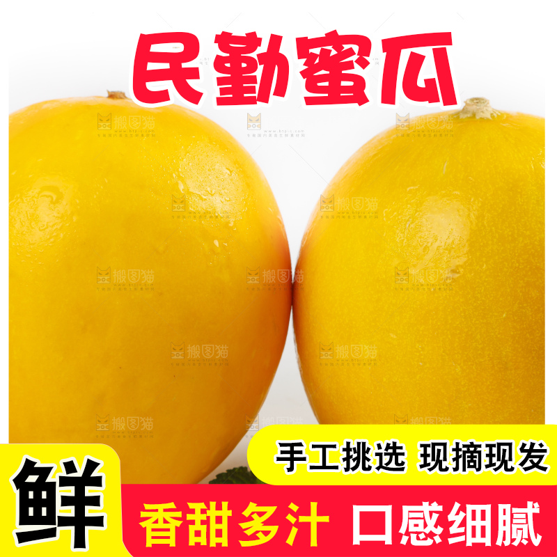 白底上的黄河蜜瓜