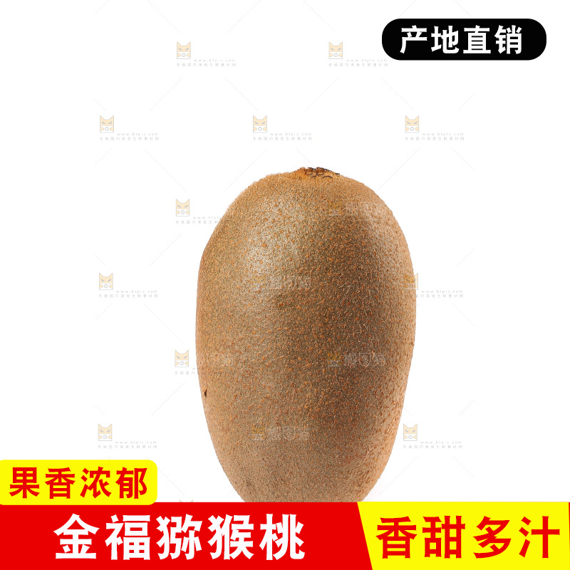 白底上的金福猕猴桃