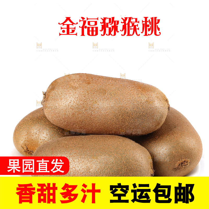 白底上的金福猕猴桃