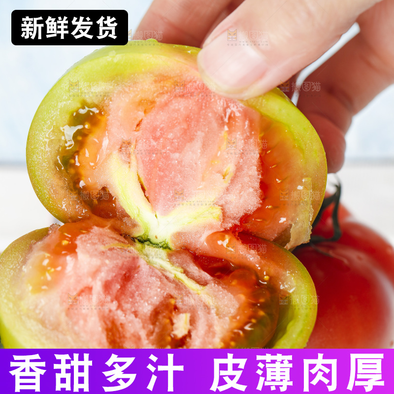 浅底上的铁皮西红柿