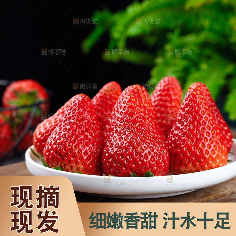 深底上的丹东草莓