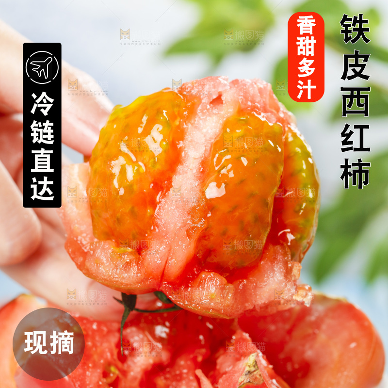 浅底上的铁皮西红柿