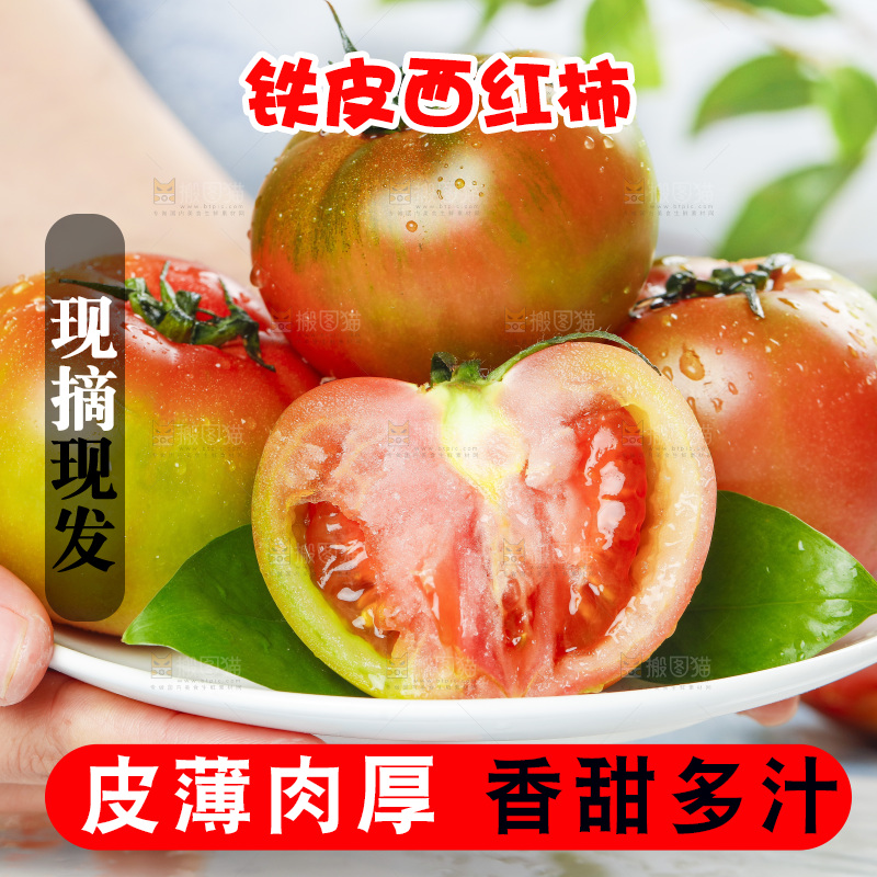 浅底上的铁皮西红柿