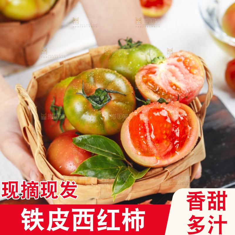 浅底上的铁皮西红柿