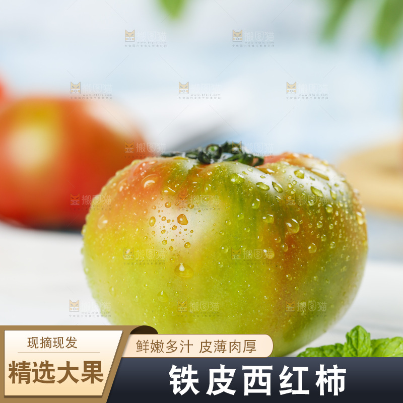 浅底上的铁皮西红柿