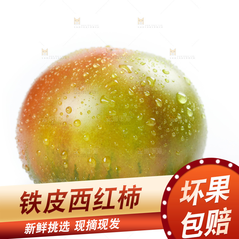 白底上的铁皮西红柿
