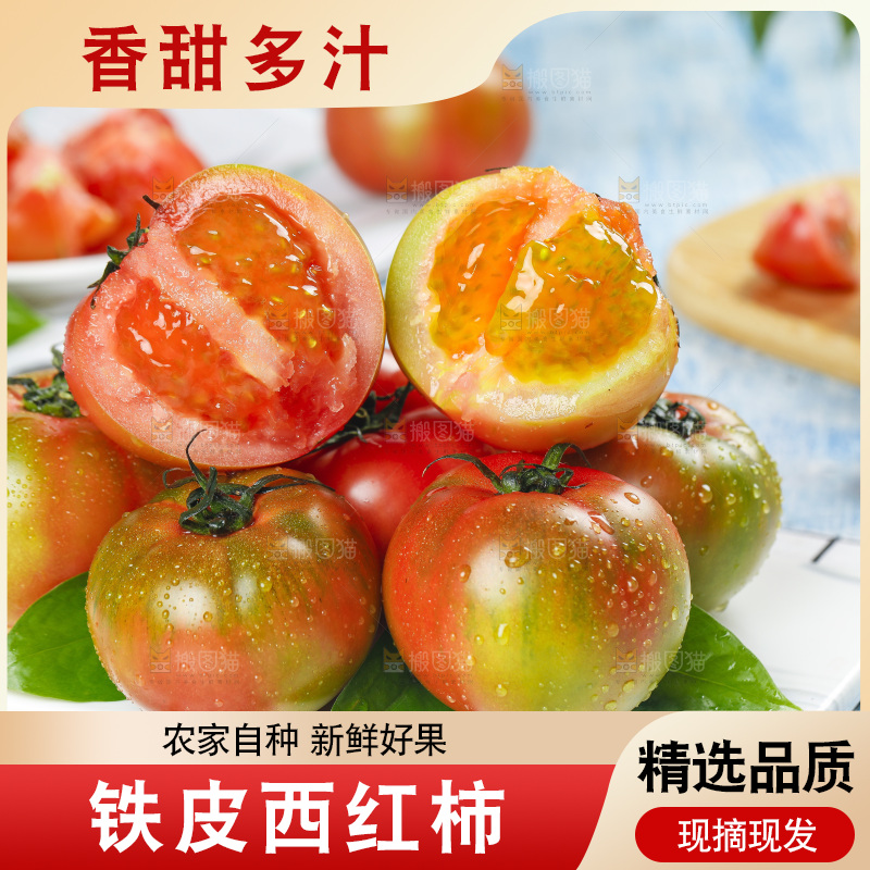 浅底上的铁皮西红柿