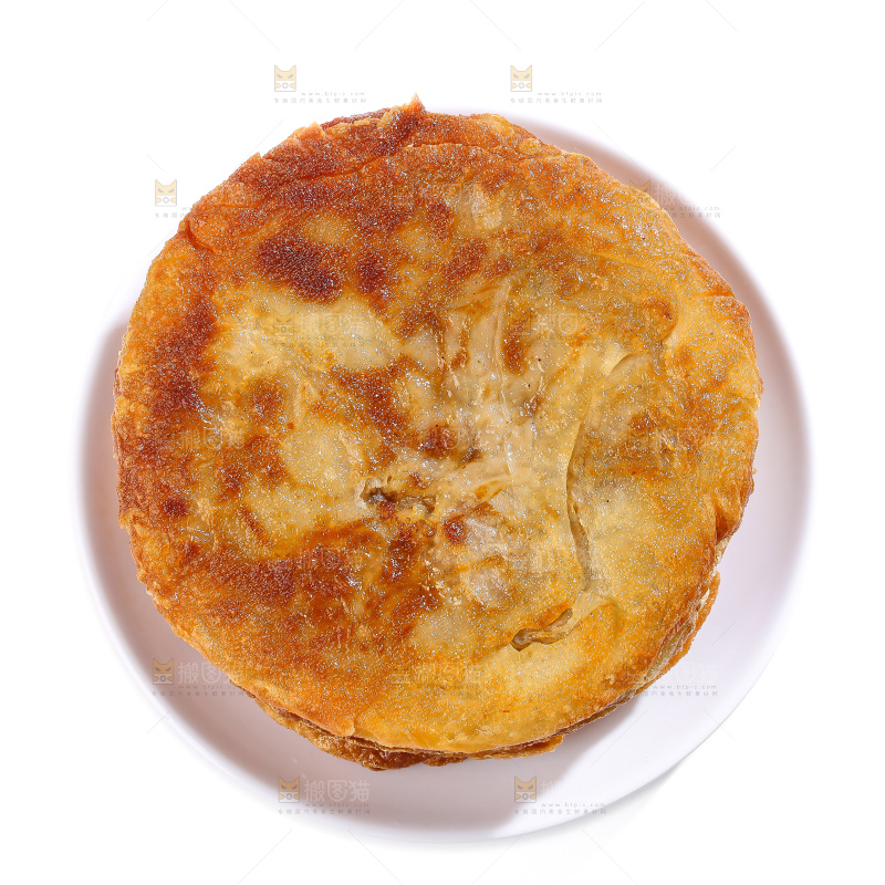 白底上的牛肉馅饼