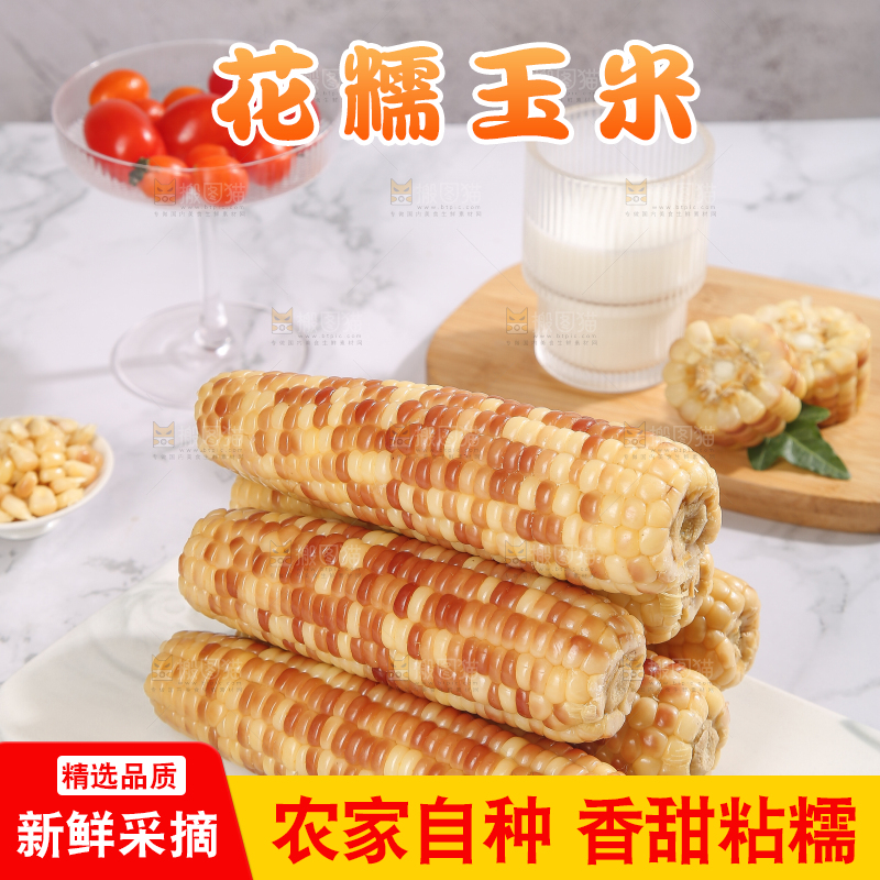 浅底上的花糯小玉米