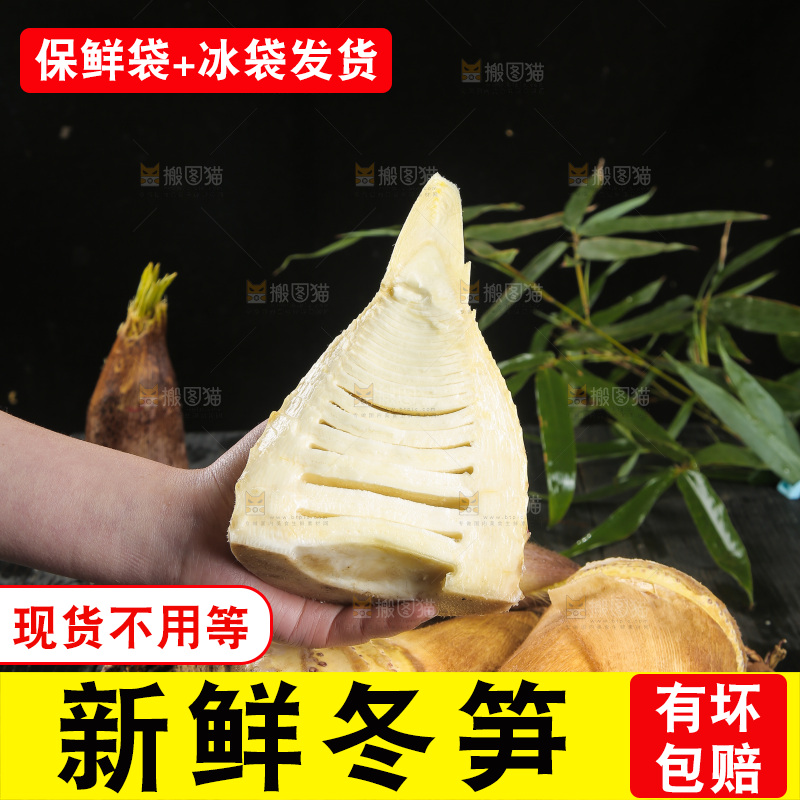 深底上的新鲜冬笋