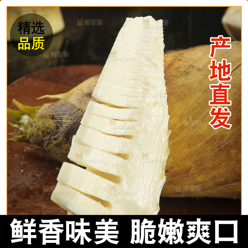 深底上的新鲜冬笋