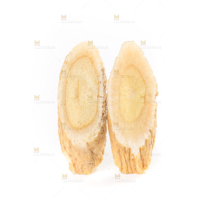 白底上摆放着黄芪