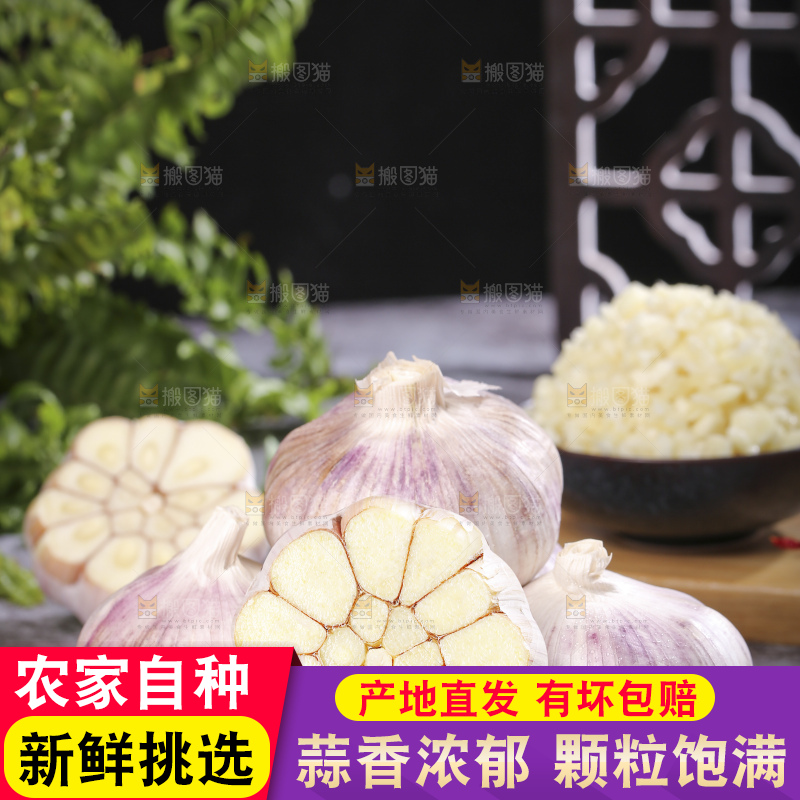 深底上的干大蒜