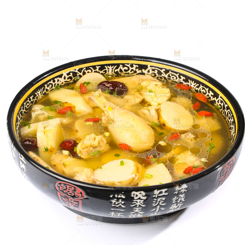 碗里的天麻炖鸡
