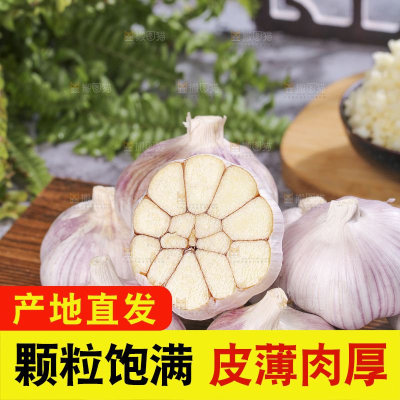 深底上的干大蒜