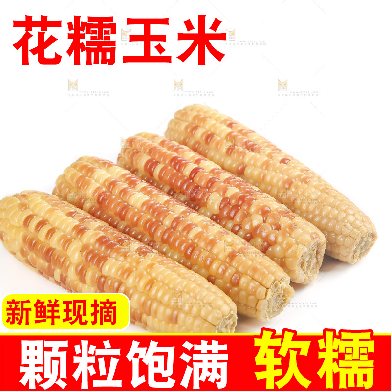 白底上的花糯玉米