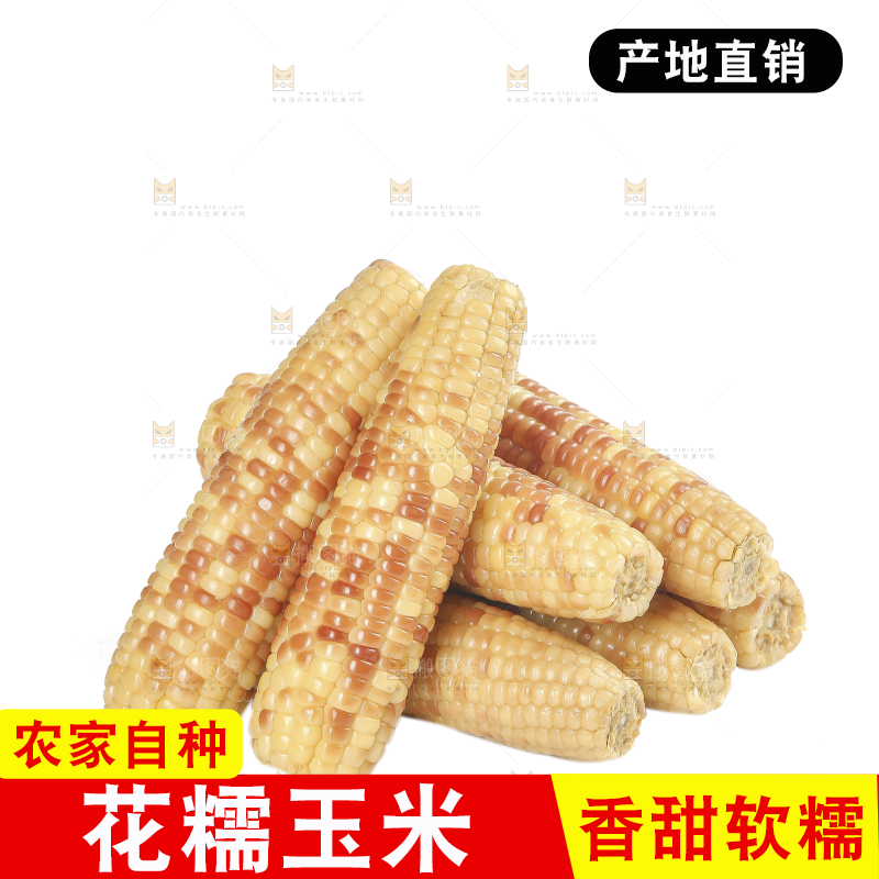 白底上的花糯玉米