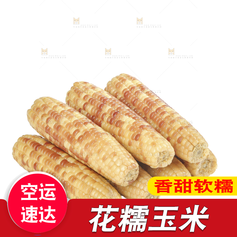 白底上的花糯玉米