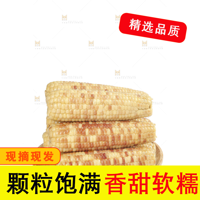 白底上的花糯玉米