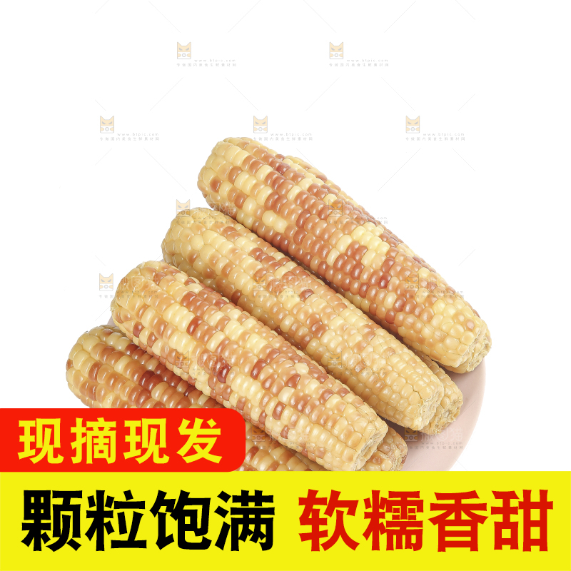 白底上的花糯玉米