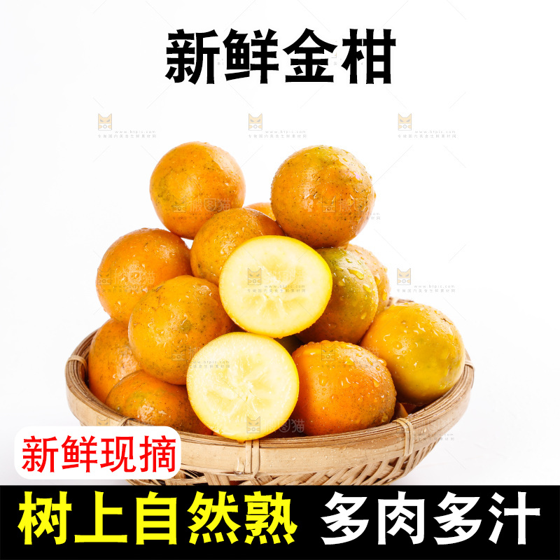 白底上的金柑