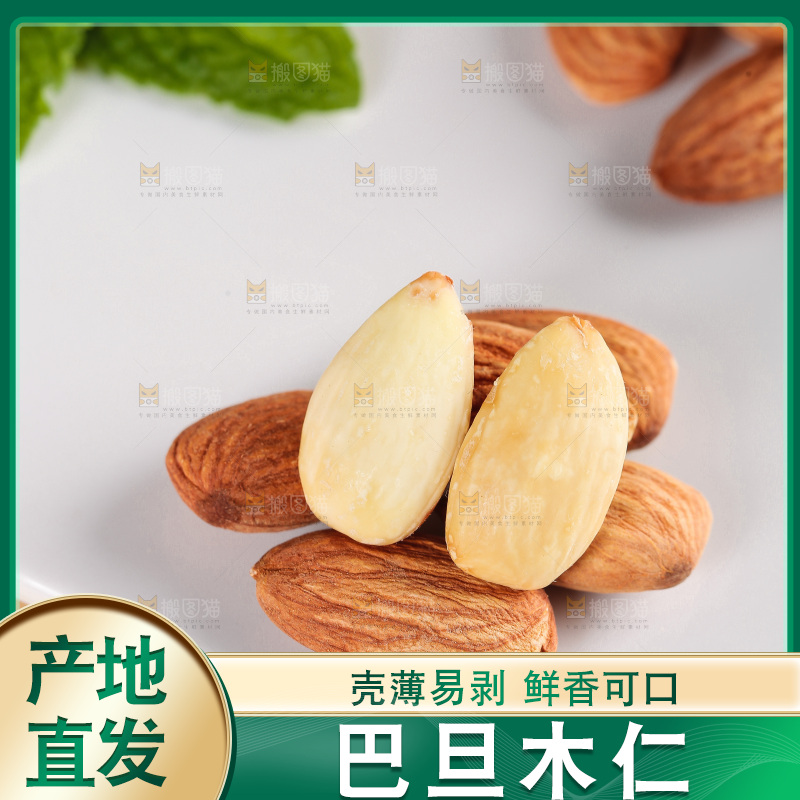 浅底上的巴旦木仁