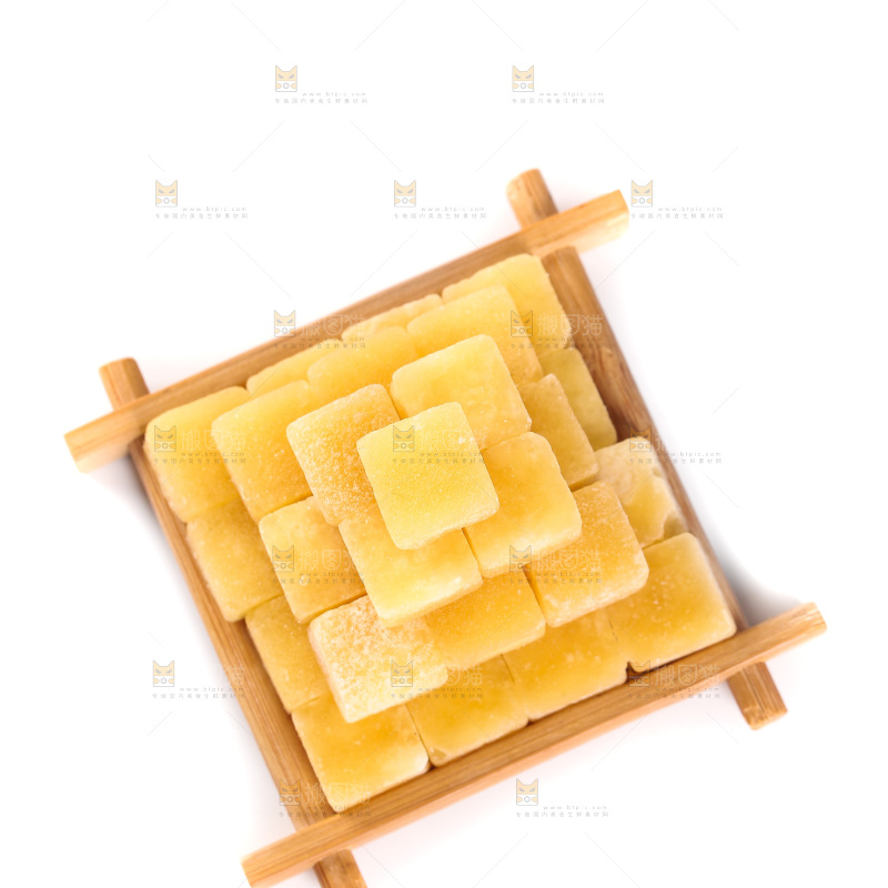 白底上的梨膏糖