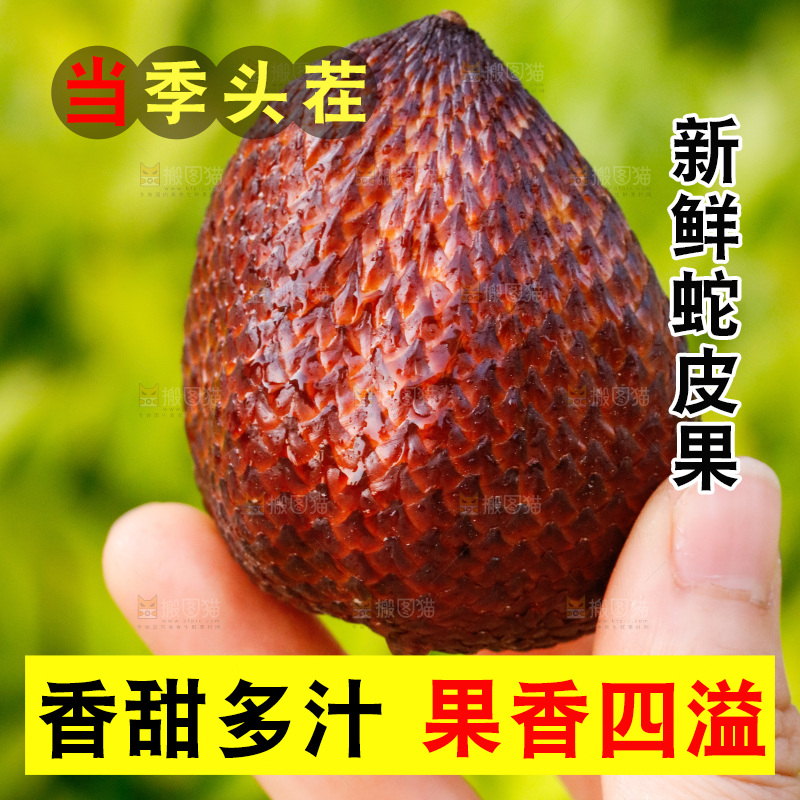 手里拿着蛇皮果