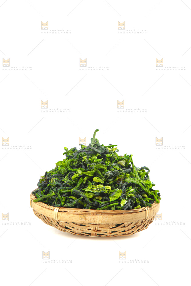 白底上的万年青菜干