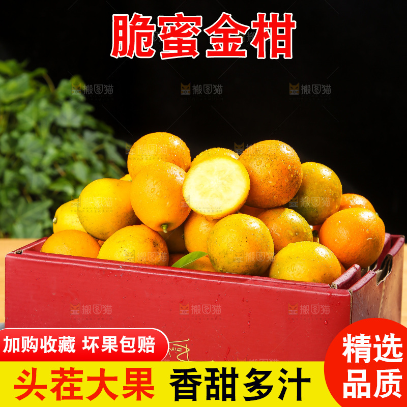 木底上的脆蜜金柑