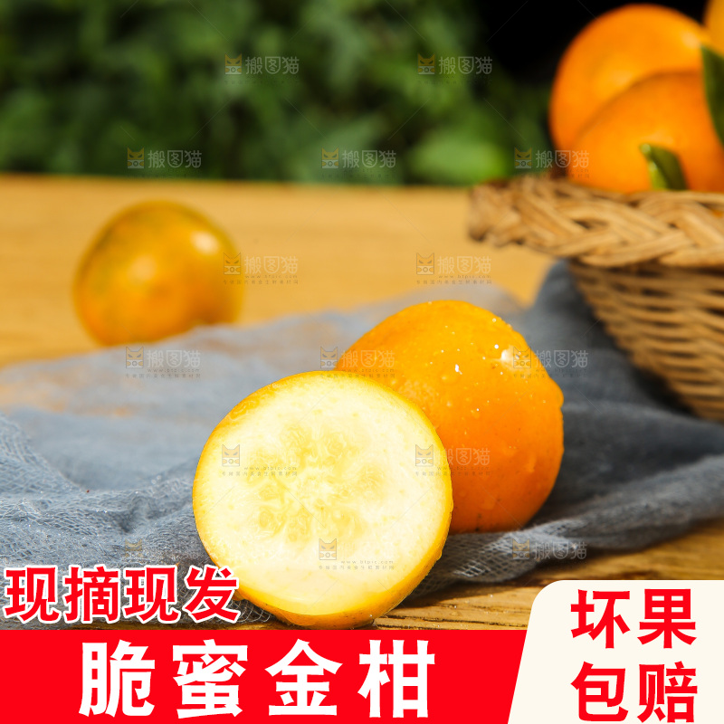 木底上的脆蜜金柑