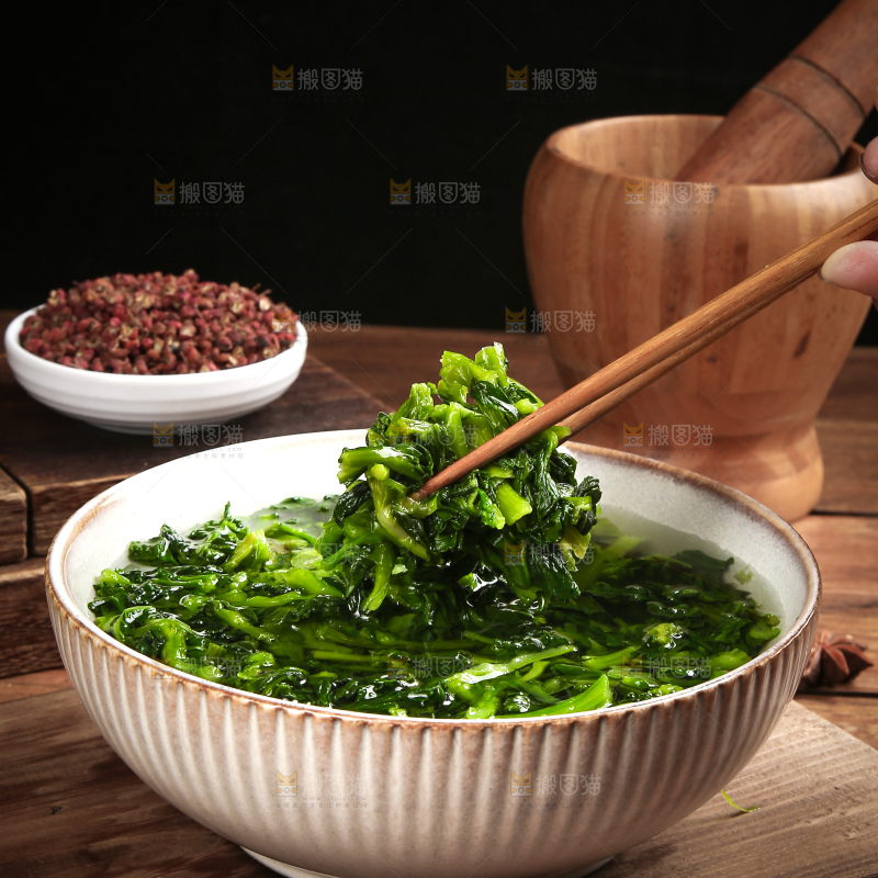 深底上的万年青菜干
