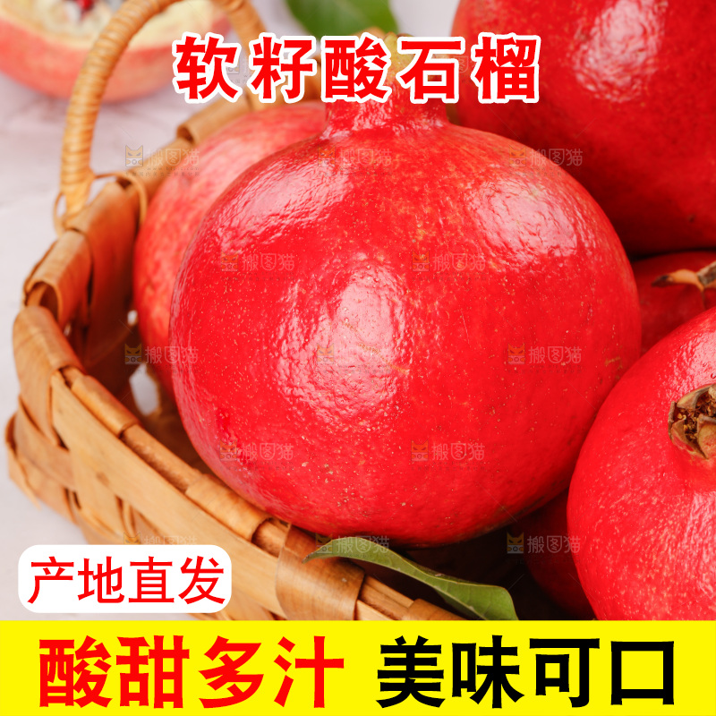 浅底上的黒籽酸石榴