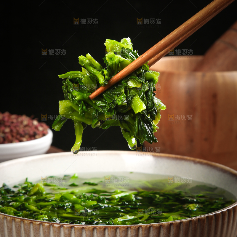 深底上的万年青菜干