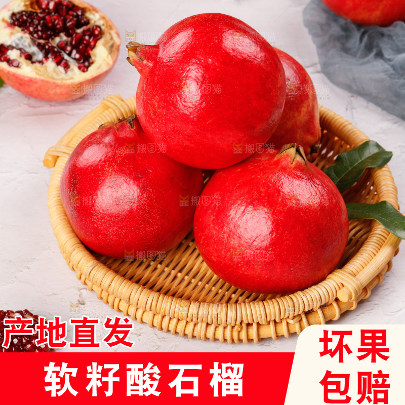 浅底上的黒籽酸石榴